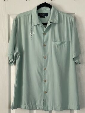Nat Nast Light Seafoam Short Sleeve Button-Down Camp Shirt